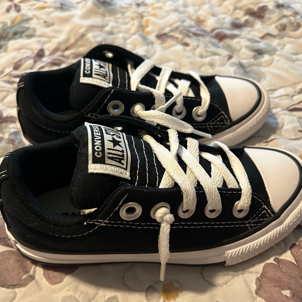 Converse All*Star Sneakers A01696F Size 11.5 T Kids Black & White